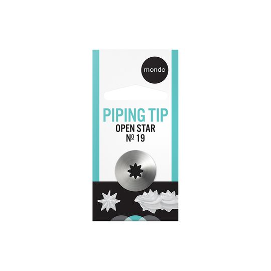 MONDO #19 S/S OPEN STAR PIPING TIP