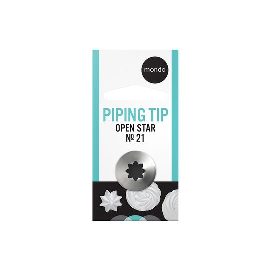 MONDO #21 S/S OPEN STAR PIPING TIP