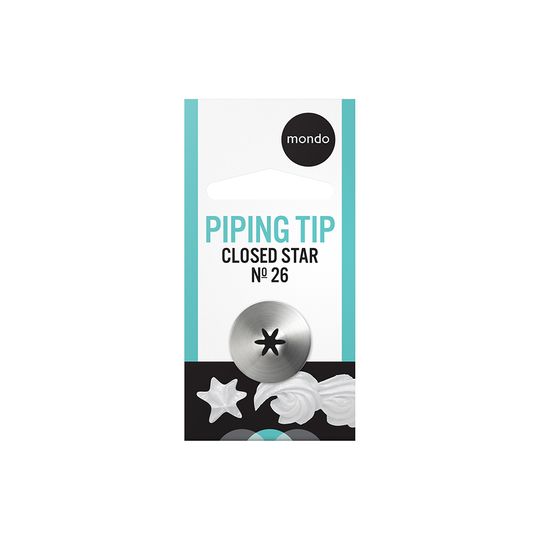 MONDO #26 S/S CLOSED STAR PIPING TIP