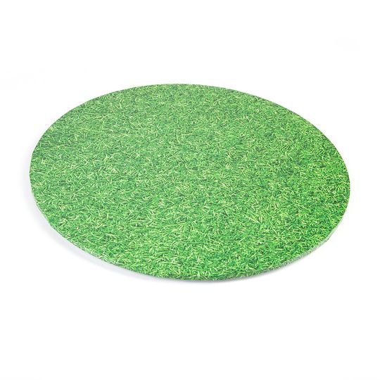 MONDO CAKE BOARD ROUND GRASS 14IN/35CM