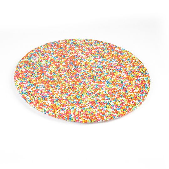 MONDO CAKE BOARD ROUND SPRINKLES 10IN/25