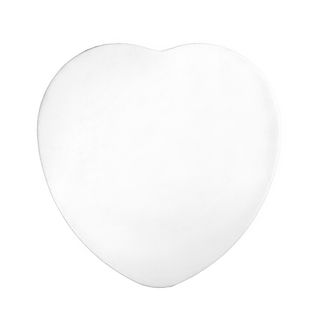 MONDO HEART CAKE BOARD 8IN WHITE - 3MM COMPRESSED
