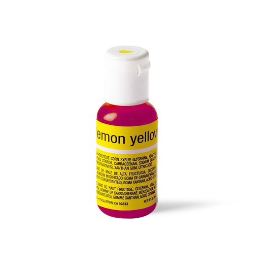 CHEFMASTER LIQUA-GEL LEMON YELLOW 0.7OZ