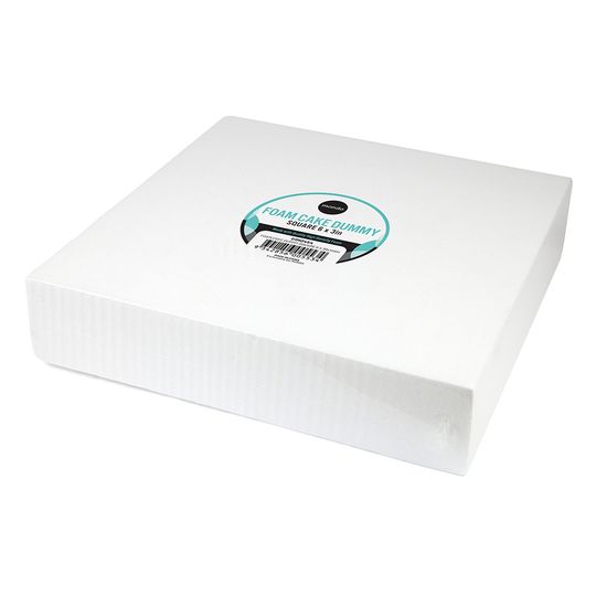 FOAM CAKE DUMMY SQUARE 6 X 3IN