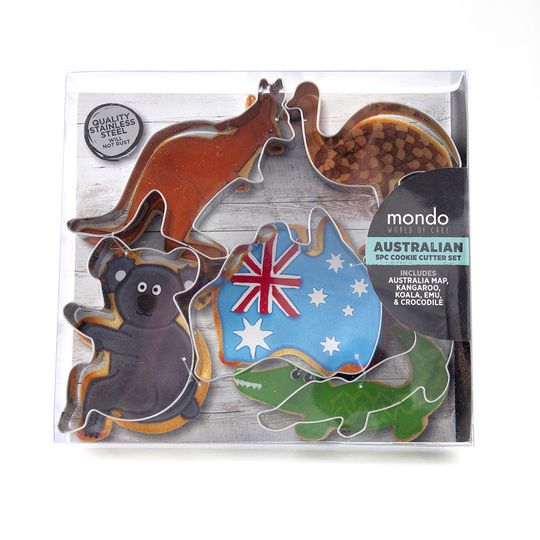 MONDO AUSTRALIAN 5PC COOKIE CUTTER SET