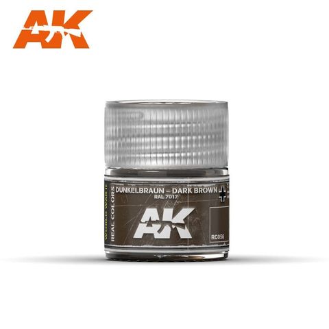 AK Interactive Real Colours Dunkelbraun-Dark Brown RAL 7017  10ml