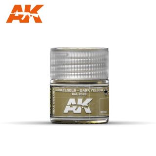 AK Interactive Real Colours Dunkelgelb-Dark Yellow RAL 7028  10ml