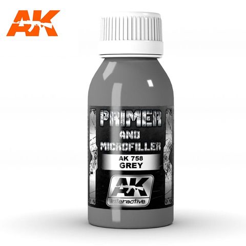 AK Interactive Metallic Grey Primer AndMicrofiller 100 ml