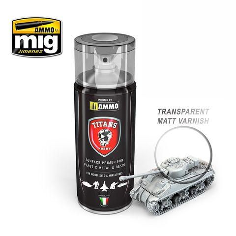 Ammo Titans: Varnish / Base Transparent-Matt 400ml Spray Can