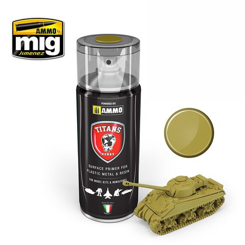 Ammo Titans: Desert Yellow Matt Primer 400 ml Spray Can