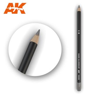 AK Interactive Watercolour Pencil Dark Aluminium Nickel