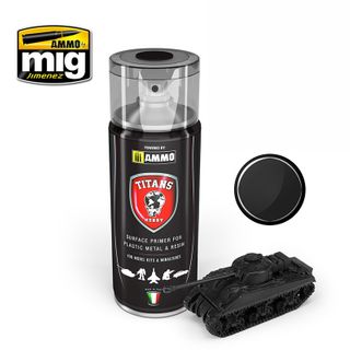 Ammo Titans: Black Matt Primer 400 mls Spray Can