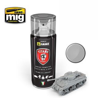 Ammo Titans: Primer Light Grey Matt 400 mls Spray Can