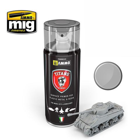 Ammo Titans: Primer Light Grey Matt 400 mls Spray Can