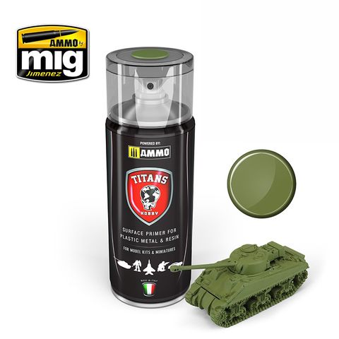 Ammo Titans: Primer Military Green Matt-400ml Spray Can