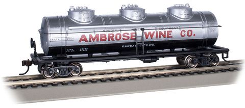 Bachmann Ambrose Wine Co. #7501 40ft 3 Dome Tank Car. HO Scale