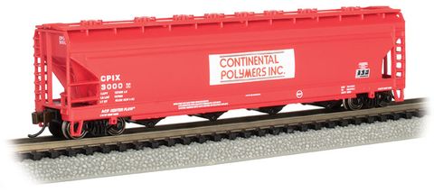 Bachmann Continental Polymers #3000 ACF56' 4-Bay Ctr Flo Cvrd Hoppr N