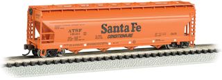 Bachmann Santa Fe #101414 Canadian Cylindrical 4-Bay Grain Hopper. N