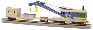 Bachmann Delaware & Hudson 250 Ton SteamCrane and Boom Tender. HO