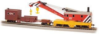 Bachmann Canadian National 250 Ton SteamCrane Boom Tender. HO Scale