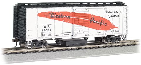 Bachmann, Western Pacific #19522 40ft Track Cleaning Boxcar. HO Scale