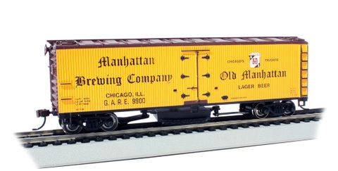 Bachmann Manhattan Brewing Co #9900 40ftTrack Cleaning Wood Reefer. HO