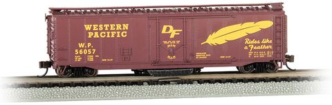 Bachmann Western Pacific #56057 50ft Plug Door Boxcar. N Scale