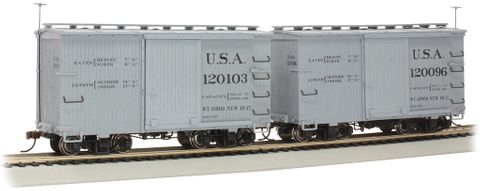 Bachmann USA 18ft Boxcars w/Murphy Roof#120096/1200123 2/box. On30