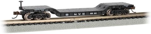 Bachmann NYC #498991 52ft Centre Depressed Flat Car w/No Load, N Scale
