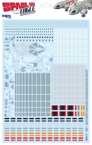 1:48 Space: 1999 22" Eagle Transporter Paneling Decals