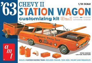 AMT 1:25 1963 Chevy II Station Wagon w/Trailer