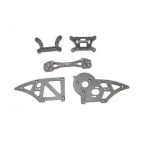 HBX Chassis Side Plates B+Shock Towers