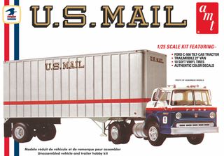 AMT 1:25 Ford C900 US Mail Truck w/USPSTrailer