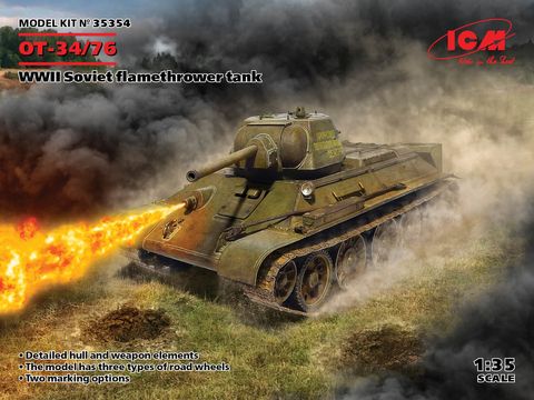 ICM 1:35 OT-34/76 WWII Soviet Flamethrower Tank