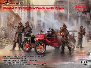 ICM 1:35 Model-T 1914 Fire Truck with Crew