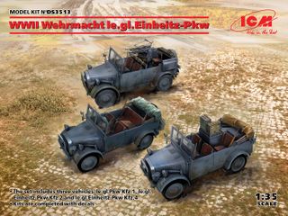 ICM 1:35 WWII Wehrmacht le gl Einheitz Pkw 3 Cars