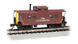 Bachmann NE Steel Lackawanna #889 SteelCuploa Caboose. N Scale