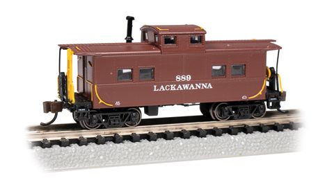 Bachmann NE Steel Lackawanna #889 SteelCuploa Caboose. N Scale