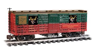 Bachmann NP&S Christmas w/Reindeer Animated Stock Car, G Scale