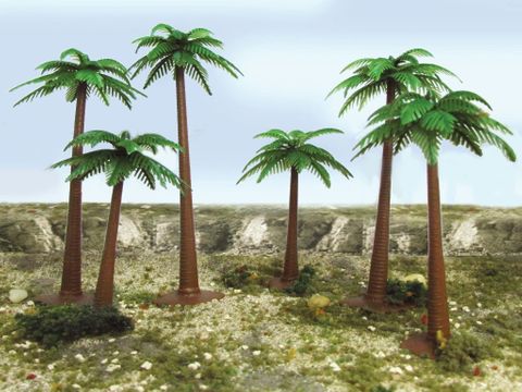 Bachmann Scenescapes 4"-6" Palm Trees, 6/pack. HO Scale