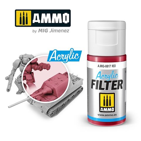 Ammo Acrylic Filter Red