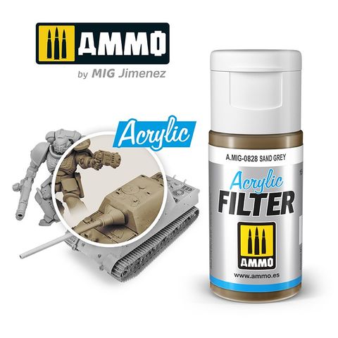 Ammo Acrylic Filter Sand Grey