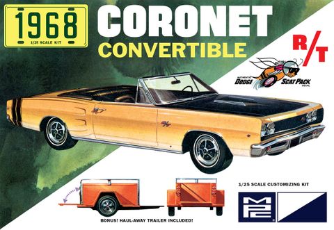 MPC 1:25 1968 Dodge Coronet Convertiblew/Trailer