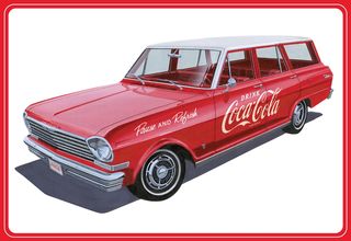 AMT 1:25 1963 Chevy II Nova Wagon with Crates Coke