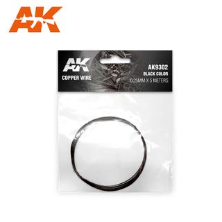 AK Interactive Copper Wire 0.25mm Black