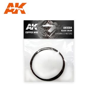 AK Interactive Copper Wire 0.45mm Black