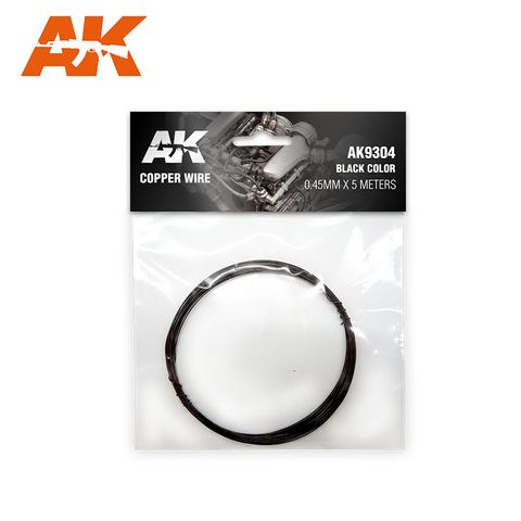 AK Interactive Copper Wire 0.45mm Black