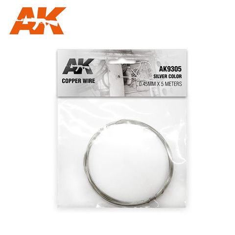 AK Interactive Copper Wire 0.45mm Silver