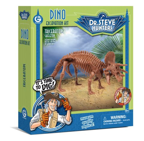 Dr. Steve Hunters Triceratops SkeletonDino Excavation Kit