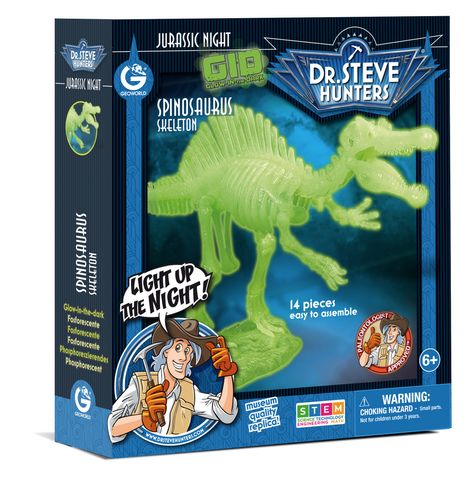 Dr. Steve Hunters Jurassic Night Glow-In-The-Dark Spinosaurus